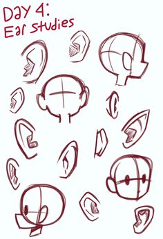 a bunch of doodles that have been drawn to look like different shapes and sizes