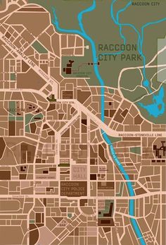 a map of raccoon city park