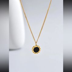 Brand New, Unused In Original Packaging, With Box Minimalist Black Circular Jewelry, Minimalist Black Circle Jewelry, Minimalist Black Necklace For Formal Occasions, Minimalist Black Necklace For Formal Events, Heart Shaped Pendant Necklace, Acrylic Necklaces, Women Necklace, Cabochon Pendant, Heart Shape Pendant