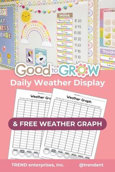 the daily weather and weather graph is shown with text that reads, good to grow daily weather