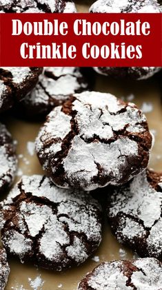 Chocolate Crinkle Cookies are a holiday classic, loved for their rich, brownie-like centers and festive crackled appearance. These cookies are thick, soft-baked, and delightfully fudgy, with just the right touch of extra chocolate for a truly indulgent treat. Christmas Crinkle Cookies, Chocolate Crinkle Cookies Recipe, Crinkle Cookies Recipe, Chocolate Crinkle, Cookies Healthy, Chocolate Crinkle Cookies, Chocolate Crinkles, Holiday Cookie Recipes, Crinkle Cookies