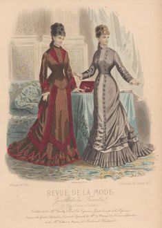 1875 Fashion, 1870 Fashion, Western Womens Fashion, French Music