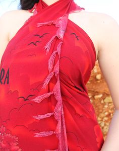 Beach sarong in red with animal print. One size. Size: 44"(112cm) x 55"(140cm) Multi use, wear as a sarong, beach cover up or use as a beach towel. Lightweight fabric. Composition: Mixed Sustainability: Vintage Red Beachwear Sarong For Beach Cover-up, Red Sarong For Beach Cover-up, Red Bohemian Sarong For Festivals, Red Summer Sarong For Beach Cover-up, Blue Sarong, Sarong Wrap, Red Beach, Beach Sarong, Beach Cover Ups