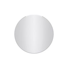 an empty white round mirror on a white background