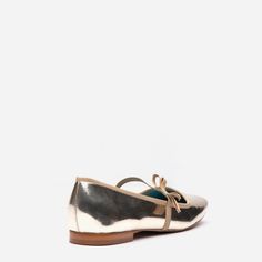 Jude Mary Jane Vegan Leather Flat Platino - Frances Valentine Frances Valentine, Valentine Coloring, Leather Flat Shoes, Mary Jane Flats, Leather Flats, Metallic Leather, Bow Detail, Summer Party, New Shoes