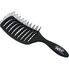 Wet Brush Pro - Epic Quick Dry / Black This all new quick dry brush from Wet Brush Pro's Epic Line, features their exclusive StyleFlex bristles which resist heat up to 450'F. The open vented design channels more hot air to the hair and allows moisture to escape, speedingup drying time by up to 30%. The contoured shape hugs the scalp, while the ergonomically designed handle provides enhanced comfort. Excellent for keratin application. Details: Heat resistant up to 450'F Speeds up drying by up to Black Wet Brush, Bday List, Haute Hair, Dry Brush, Wet Brush, Dry Brushing, Wet Hair, Hair Brush, Hair Products