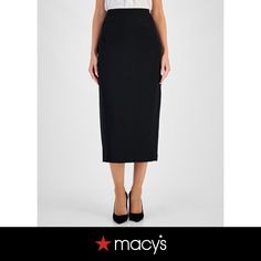 in stock Black Ponte Midi Skirt, Non-stretch Black Midi Skirt, Black Sleek Midi-length Pencil Skirt, Luxury Black Knee-length Pencil Skirt, Column Skirt, Preschool Outfits, Skirts Online, Baby Clothes Shops, Trendy Plus Size