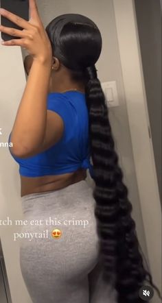 Weave Ponytail, Dyed Hair Inspiration, Quick Braided Hairstyles, Curly Hair Styles Easy