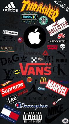 many different stickers are arranged in the shape of an apple, and there is no image on it