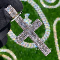 VVS Moissanite Charm Cross Pendant, 925 Silver Iced out Hip Hop Pendant, Baguette Diamond Jesus Cross Women Necklace Mothers Day Gifts custom men pendant, Moissanite pendant, birthday gift, handmade jewelry, vvs pendant, personalized pendant, baguette Moissanite, pass diamond tester, Women Charm Necklace, Charm Necklace, Bling Jewelry, Gold hip hop pendant,14K Gold Pendant,10K Gold Pendant,18K Rose Gold Pendant, Bust down Pendant ➤ 𝐓𝐲𝐩𝐞: 𝐌𝐨𝐢𝐬𝐬𝐚𝐧𝐢𝐭𝐞 𝐃𝐢𝐚𝐦𝐨𝐧𝐝 ➤ 𝐂𝐚𝐫𝐚𝐭 𝐰𝐞? Silver Moissanite Jewelry With Baguette Diamonds, Aaa Quality Silver Baguette Cut Jewelry, Types Of Diamond Cuts, Schmuck Gold, Men Pendant, Moissanite Pendant, Diamond Tester, Jesus Cross, Personalized Pendant