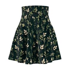 A versatile fit skater skirt with a cozy, soft touch and a casual look. Inspired by the freedom of creativity, it will instantly become your everyday favorite. .: 95% Polyester 5% Spandex .: Versatile fit .: White thread color .: Assembled in the USA from globally sourced parts Dark Green Skirt, Small White Flowers, Green Skirt, Wren, Skater Skirt, White Flowers, Dark Green, Casual Looks, Favorite Outfit