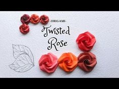 the origami twisted rose is an easy paper craft project for kids and adults