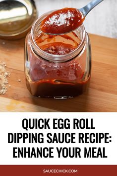 Egg Roll Dipping Sauce Recipe Egg Roll Sauce Recipe, Chinese Dipping Sauce Recipes, Homemade Egg Rolls, Asian Appetizers, Dipping Sauces Recipes