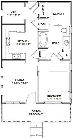 the floor plan for a two bedroom apartment with an attached bathroom and living room area