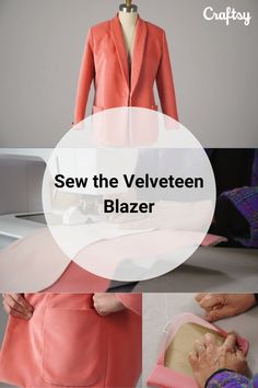 sew the velvetteen blazer with instructions to make it easy