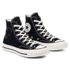 Black Converse High Tops, Trendy Converse, Converse Shoreline, Dr Shoes, Black Converse, Converse Chuck 70, Chuck 70, Swag Shoes, Converse Sneakers