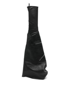 black lambskin blend cotton smooth grain folded design pull-on style 135mm platform sole decorative zip detailing round toe branded leather insole flat rubber sole thigh-high This piece comes complete with a protective dust bag. Knee High Rick Owens, Rick Owens Wedge Boots, Rick Owens Amber Boots, Rick Owens Long Boots, Rick Owens Accessories, Thigh High, Rick Owens, Thigh Highs, Boots Black