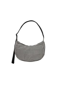 Practical doesn’t have to be boring. Baggu's Medium Nylon Crescent Bag is effortlessly casual and large enough to carry more than just the essentials. Wear it slung over your shoulder or crossbody for a hands-free experience. Complete with two interior pockets that make it easy to stay organized. DETAILS SIZE Measures 8" × 13 ¾" × 4" with 37 ½" adjustable logo strap MATERIAL Recycled heavyweight nylon, recycled ripstop nylon lining CARE Machine washable Casual Nylon Hobo Bag For On-the-go, Everyday Nylon Hobo Bag With Removable Pouch, Nylon Bucket Shoulder Bag For Everyday Use, Everyday Nylon Hobo Shoulder Bag, Nylon Hobo Bag With Zipper Pocket For Daily Use, Everyday Nylon Shoulder Hobo Bag, On-the-go Nylon Hobo Shoulder Bag, Nylon Shoulder Hobo Bag For On-the-go, Casual Nylon Hobo Bag With Removable Pouch