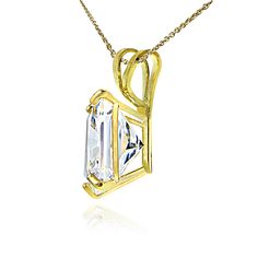 This classic necklace features a 7 mm square cubic zirconia set a simple prong setting. This pendant is crafted of 14k yellow gold and dangles off an 18-inch rolo chain. Product Details Metal Type yellow-gold Metal Stamp 14k Weight 0.6GR Length 18IN Width 6MM Height 10.5MM Clasp Type spring-ring Chain Type rolo Chain Length 18 Stone Details Gem Type cubic-zirconia Number of Stones 1 Stone Shape square-shape Total Weight 1.3 Setting Type prongs Stone Creation Method natural Stone Treatment Method Solitaire Necklace, Ring Chain, Classic Necklace, Solitaire Necklaces, Rolo Chain, Chain Ring, Square Shape, Metal Stamping, Spring Rings