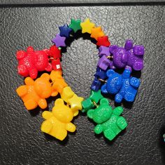 This bracelet features every color of bear counter! These are made to order! Christmas Kandi, Kandi Core, Bracelets Kandi, Diy Kandi Bracelets, Diy Kandi, Kandi Bracelets, I'm Broke, Every Color, Pony Beads