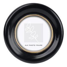 a black and gold frame with a white background