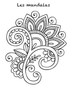 an intricately designed flower with swirls and leaves in the center, on a white background