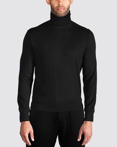 A refined and adaptable layering piece essential for everyone’s wardrobe. The Men’s Turtleneck is a wardrobe staple that is sophisticated when worn on its own and also makes for a tasteful layering base to keep in your closet. When designing the turtleneck we decided to keep it simple, with a classic fit and banded cuffs and hem. The added length to the turtle neck-line allows for a scrunched look and added warmth. We love this piece on its own with The Trancas Trouser or layered underneath The Turtle Neck Men, Mens Turtleneck, Dark Comedy, Broad Shoulders, Triangle Scarf, Womens Turtleneck, Wardrobe Design, Gray Light, The Men