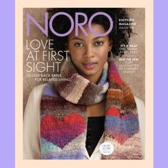 a magazine cover with a woman wearing a scarf