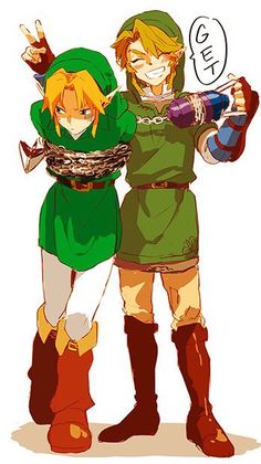 the legend of zelda and link between two people