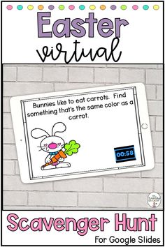 an easter bunny hunt game with the words'easter virtual '