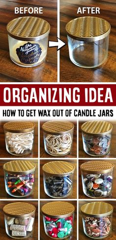 the instructions for how to organize glass jars with lids and lids, including labels on them