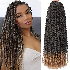 Water Wave Crochet Hair, Passion Twist Crochet, Passion Twist Hair, Water Wave Crochet, Spring Twist Hair, Spring Twists, Long Hair Extensions, Braids Hairstyles Pictures, Twist Hair