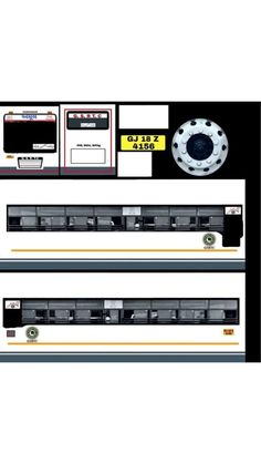 two different types of electronic equipment are shown in this image, one is black and the other is white