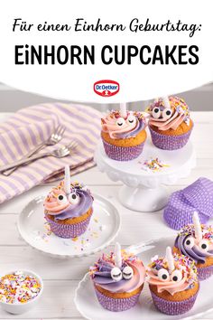 Ein Hingucker, saftige Mandelmuffins mit einem bunten Topping als Einhorn verziert. Dr. Oetker Rezepte, Einhorn Cupcakes, Einhorn Muffins, Cupcakes Kindergeburtstag, Einhorn Geburtstag, Einhorn Kuchen, Cupcakes Geburtstag, Cupcakes Geburtstag Mädchen, Cupcakes Geburtstag Frau Snacks Für Party, Mini Muffins, Cake Recipes, Snack Recipes, Kindergarten, Muffins, Snacks, Baking