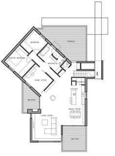 the floor plan for a small house