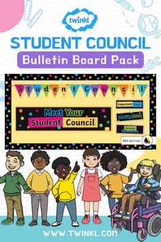 Student Council Bulletin Board Pack Student Government Bulletin Board Ideas, Students Council Posters, Student Council Bulletin Board, Students Council, Poster Activity, Student Council Campaign Posters, Student Council Campaign, Student Government, Poster Project