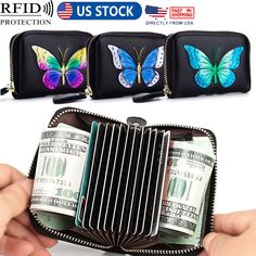 Features: This wallet for women.It is made of genuine leather,offers style and storage for all of your most important items. Zip around pocket to hold your coins and key.This wallet with advanced RDIF blocking technology, it keep your identity protected while you travel, shop or explore. -100% Brand New,High Quality! -Ideal for putting ID card, money, coins, etc. -You can simply hold it on hand or put it in bag. -As a good gift for you or your friends. -Applicable occasion: daily, birthday, enga Rectangular Card Holder With Zipper Pocket As Gift, Bifold Wallet With Zipper Closure For Gift, Black Card Holder With Zipper Closure As Gift, Party Clutch, Fancy Watches, Genuine Leather Wallets, Zipper Wallet, Mini Wallet, Credit Card Holder