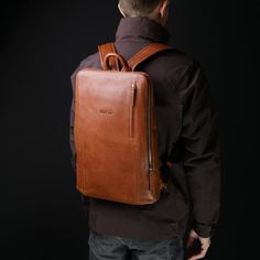 Simple Leather Bag, Backpack Luxury, Slim Backpack, Leather Backpack For Men, Laptop Handbag, Leather Glasses Case, Leather Laptop Backpack, Leather Rucksack