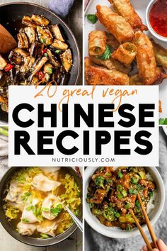 a collage of chinese dishes with text overlay