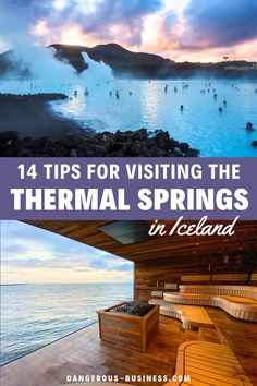 Iceland Blue Lagoon Hot Springs. With Text Reading: 10 Tips for Visiting Iceland Hot Springs. Thermal Spring, Visit Iceland, Thermal Bath, Reykjavik, Central America, Travel With Kids, Hot Springs, Weekend Getaways, Travel Bucket List