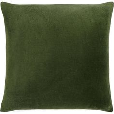 a green pillow on a white background