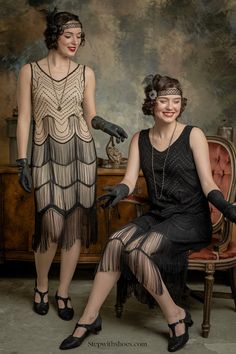 For an authentic 1920s flapper dress look, opt for iconic shoe styles like Mary Janes or low-heeled pumps with decorative straps. These shoes complement the vintage charm of a flapper dress perfectly. Heeled Pumps, 1920s Flapper Dress, 1920s Flapper, 1920s Fashion