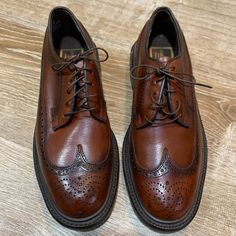 Men’s Stuart Mcguire Genuine Leather Dress Shoes Never Worn, Comes With Box & Leather Tag Beautiful Leather Condition Laces Up Size 7. Masculine Brown Leather Shoes With Almond Toe, Brown Oxfords For Business With Round Toe, Masculine Brown Lace-up Oxfords, Brown Lace-up Dress Shoes For Business Casual, Brown Oxfords For Derby In Fall, Masculine Brown Leather Wingtip Shoes, Brown Oxfords For Fall Derby, Masculine Brown Wingtip Leather Shoes, Semi-formal Brown Leather Shoes With Round Toe