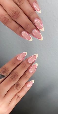 Two Tone French Tip Nails, Ombre Acrylic, Classy Acrylic, Nails Classy, Casual Nails, Classy Acrylic Nails, Oval Nails, Neutral Nails, Minimalist Nails