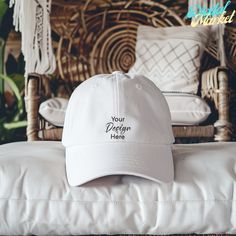 🧢✨ White Cap Mockup - Showcase Your Brand with Style! ✨🎨 Make your brand stand out with our White Cap Mockup, a digital product designed to help you display your logo, artwork, or custom designs on a sleek and stylish white cap. Whether you're a designer, entrepreneur, or marketer, this mockup provides the perfect platform to showcase your creativity and elevate your brand identity. Please note that this is a digital product; no physical item will be shipped. Once your payment is confirmed, yo White Baseball Cap With Custom Logo For Sports Events, Customizable Casual Cotton Dad Hat, White Cotton Baseball Cap Flat Bill, Casual Customizable Cotton Dad Hat, White Cotton Snapback Hat For Sports Events, White Custom Logo Snapback Hat For Sports Events, White Custom Logo Snapback Hat For Sports, White Snapback Hat With Custom Logo For Sports, Customizable Casual Dad Hat With Curved Bill