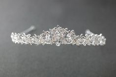 Simple Crystal Bridal Tiara - Cassandra Lynne Tiara Simple, Wedding Tiara Veil, Bridal Crown Tiara, Crystal Bridal Tiaras, Bride Tiara, Silver Tiara, Headpiece Jewelry, Wedding Dress Accessories, Wedding Tiara