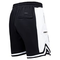 Perfect for wearing to the next Army Black Knights game or lounging around the house, these Script Tail DK 2.0 shorts are a must-have piece of gear. Crafted by Pro Standard, they feature bold heat-sealed embroidered graphics that stand out in raised detail. Mesh panels and an adjustable waistband provide plenty of comfort, while three pockets allow ample space to store small objects. Next time your outfit needs a splash of Army Black Knights spirit, these shorts are the ones to slip into. Elasti Black Athletic Shorts For Sports Events, Sporty Black Shorts For Sports Events, Black Athletic Shorts With Built-in Shorts For Streetwear, Functional Black Athletic Shorts For Sports Events, Functional Black Athletic Shorts For Sports, Functional Black Sports Shorts, Black Moisture-wicking Shorts For Streetwear, Functional Black Shorts For Sports Events, Black Athletic Shorts With Built-in Liner For Streetwear