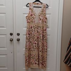 Nwt Spartina Gabrielle Midi Dress Pepper Hall Thistle New $248. Pink Bohemian Midi Floral Dress, Pink Bohemian A-line Midi Dress, Summer Midi-length Pointelle Knit Dress, Mockneck Dress, Poppy Dress, Spartina 449, Spandex Dress, Resort Dresses, Sleeveless Tunic