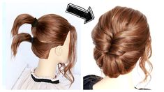 Hair Updos Tutorials, Easy Updo, Hair Upstyles, Easy Hair Updos, Up Dos For Medium Hair, Medium Short Hair, Bangs Short, Hairdos For Short Hair