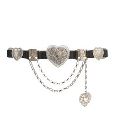 Heart Belt, Lizzie Hearts, Handmade Leather Belt, Chain Belts, Silver Belts, Vintage Belts, Leather Pieces, Brass Buckle, Jennifer Aniston